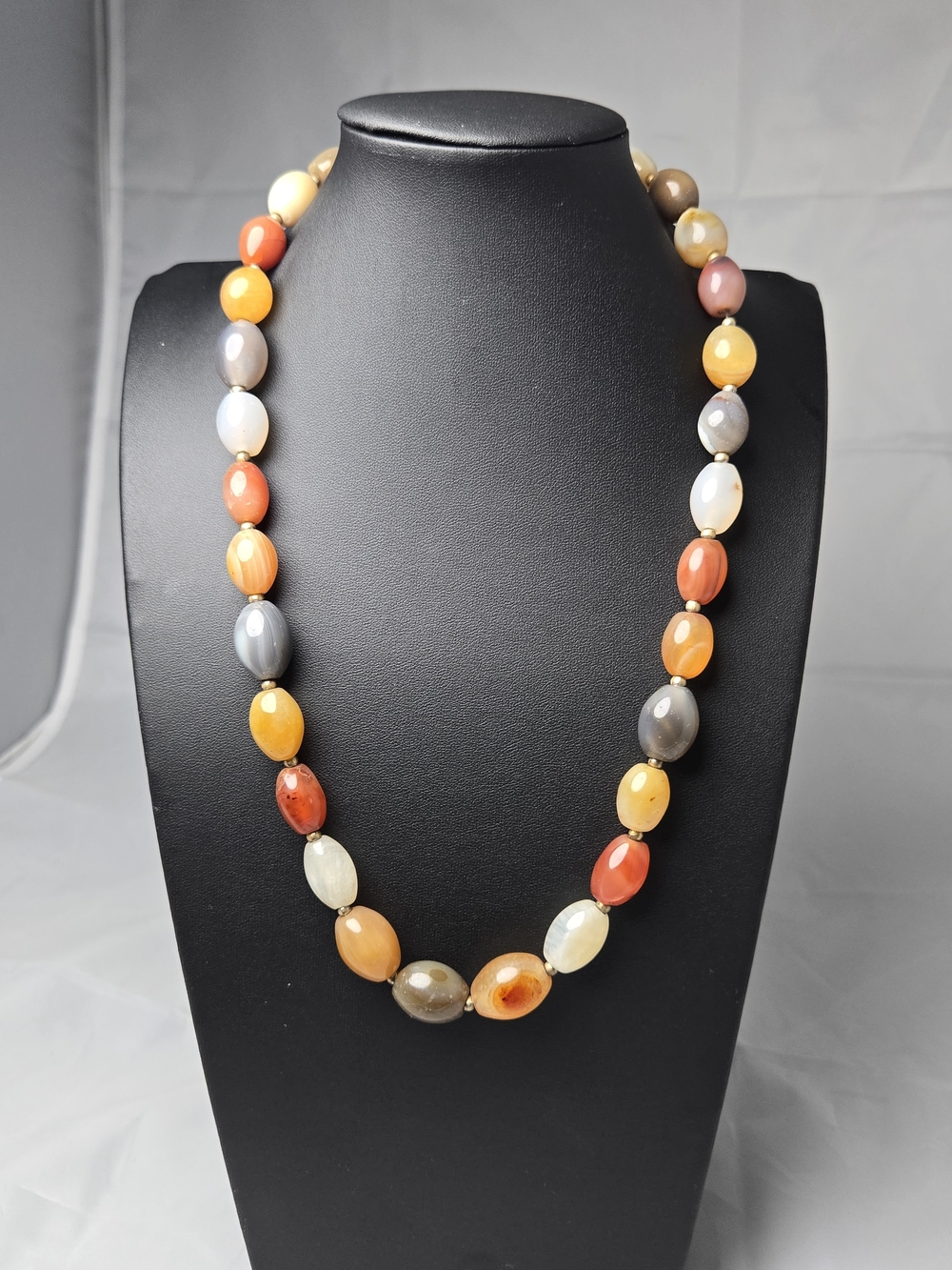 Multi-Color Agate Bead Necklace - Women Jewelry